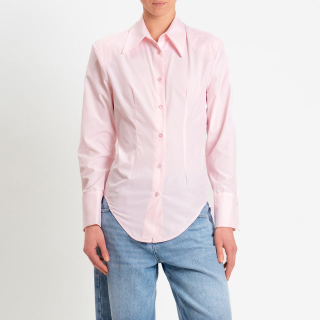 Tensione in-Camicia slim fit con spalline - rosa