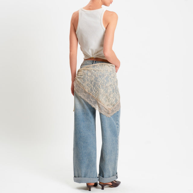 Tensione in-Pareo in pizzo - beige