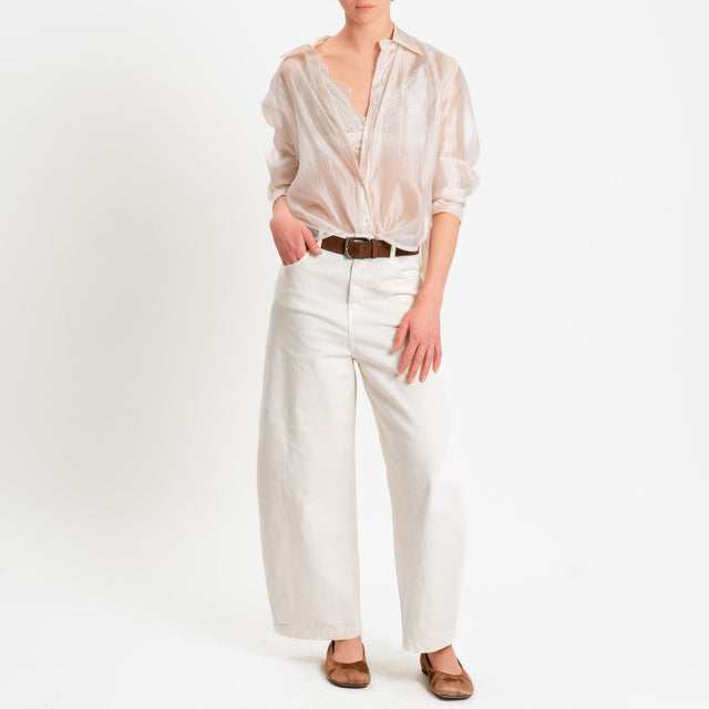 Tensione in-Camicia + Top in pizzo - burro