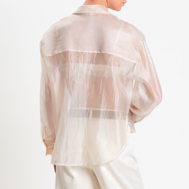 Tensione in-Camicia + Top in pizzo - burro