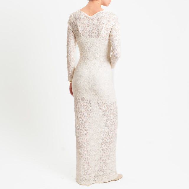 Tensione in-Abito in pizzo elasticizzato - burro