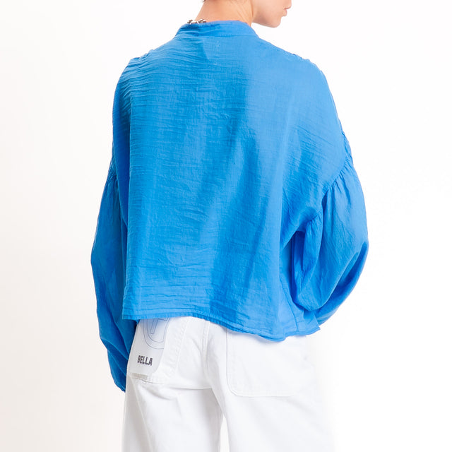 Tensione in-Camicia in mussola collo coreana - royal