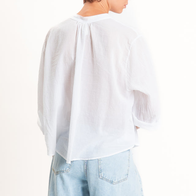 Tensione in-Camicia mussola manica 3/4 - bianco