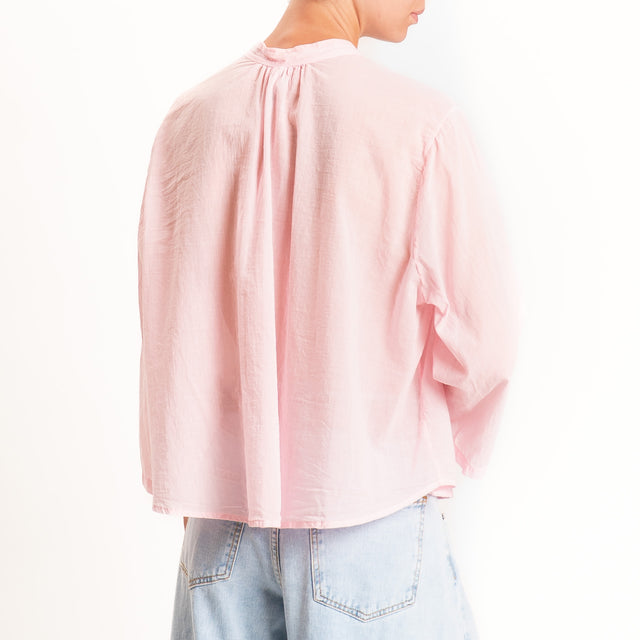 Tensione in-Camicia mussola manica 3/4 - rosa
