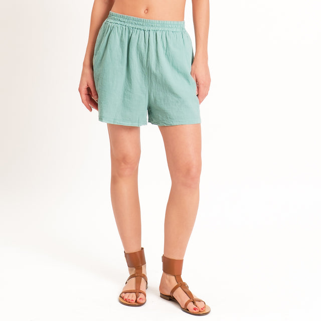 Tensione in-Shorts in mussola elastico in vita - acqua
