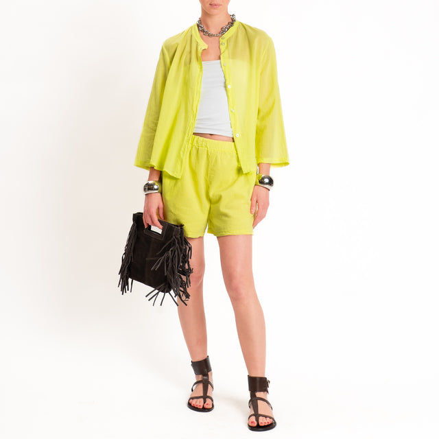 Tensione in-Shorts in mussola elastico in vita - lime
