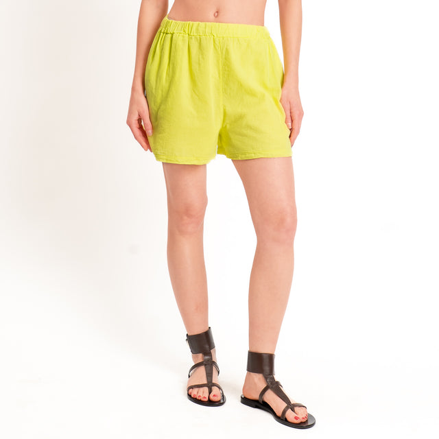 Tensione in-Shorts in mussola elastico in vita - lime