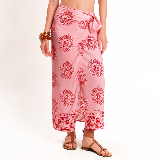 Tensione in-Gonna pareo fantasia sole - rosa