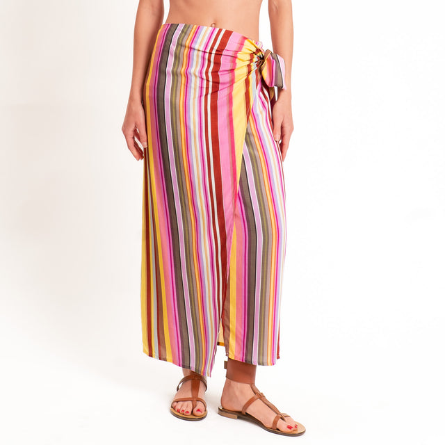 Tensione in-Gonna pareo a righe - multicolor