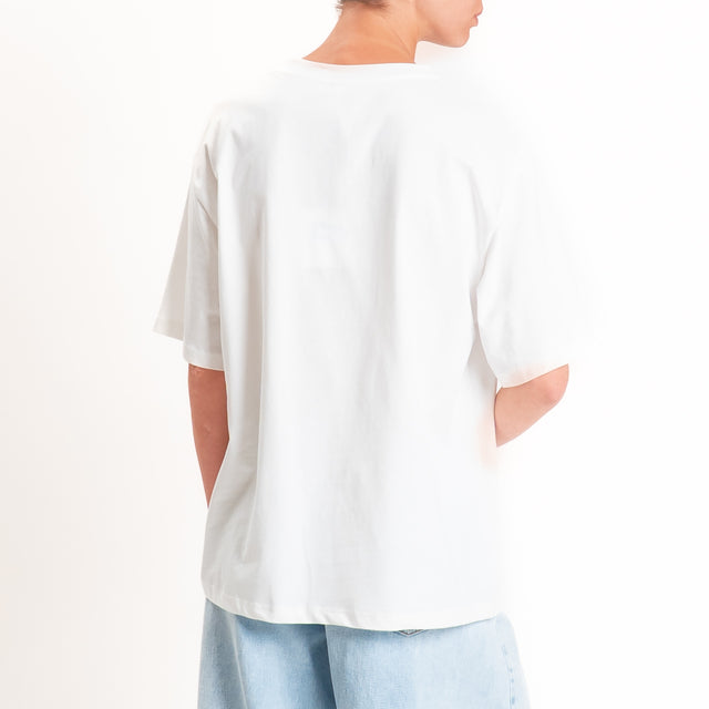 Tensione in-T-shirt "TROPICAL" - panna