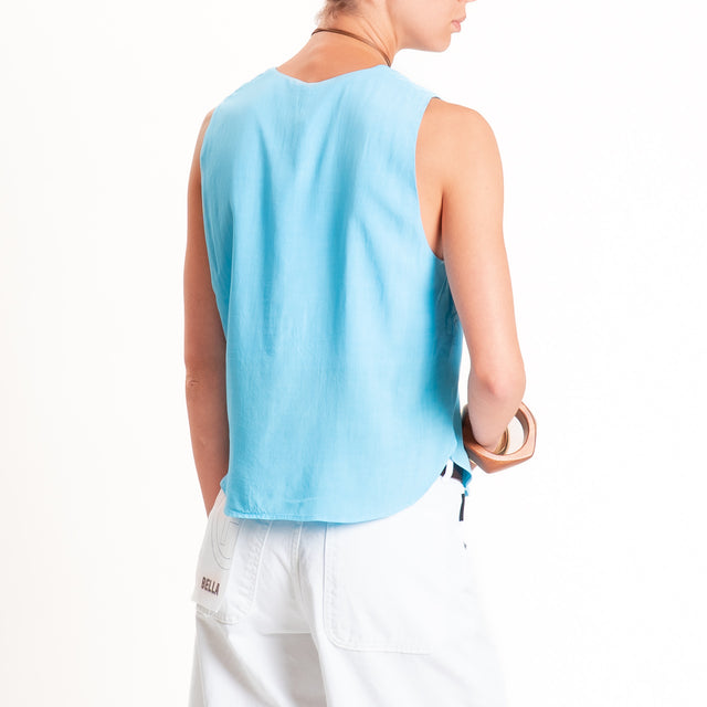 Tensione in-Top scollo U - turchese