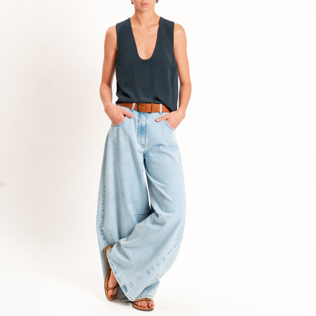 Tensione in-Top scollo U - nero