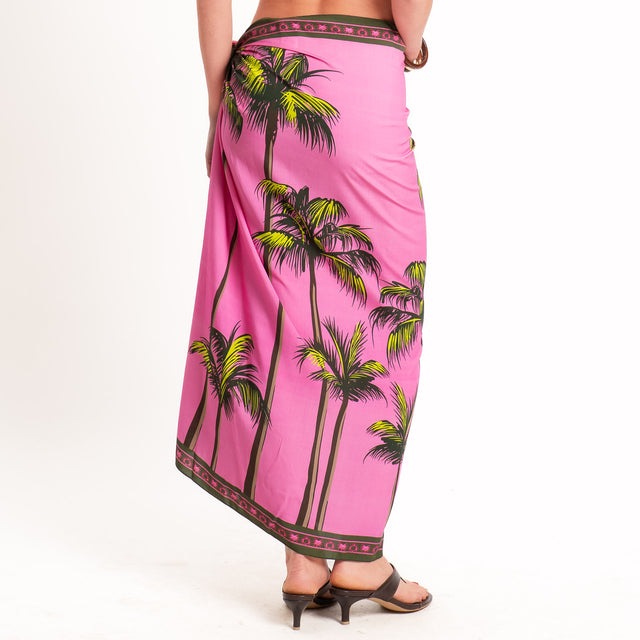 Tensione in-Gonna pareo fantasia palme - bubble/militare