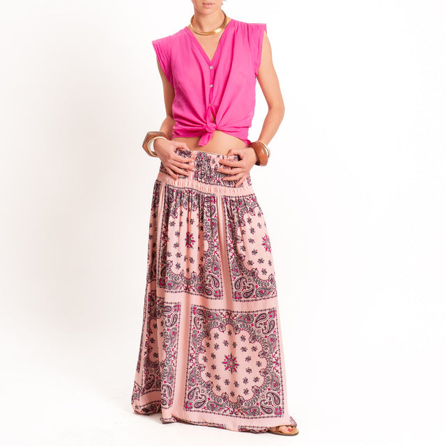 Tensione in-Gonna fantasia bandana - rosa/fucsia
