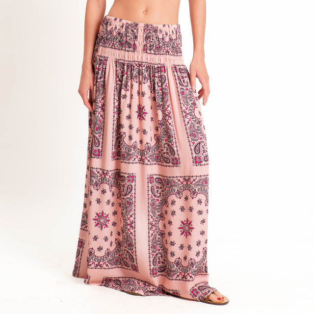 Tensione in-Gonna fantasia bandana - rosa/fucsia