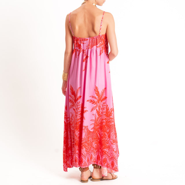 Tensione in-Abito fantasia jungle - rosa/rosso