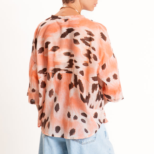 Tensione in-Camicia mussola fantasia - rosa/moro
