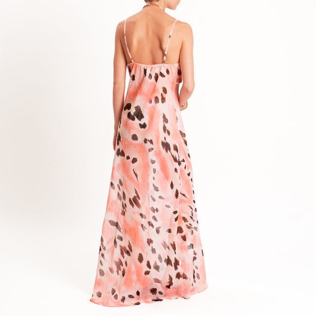 Tensione in-Abito georgette fantasia - rosa/moro