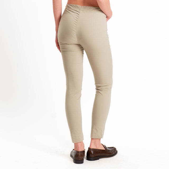 Tensione in-Pantalone slim lungezza alla caviglia - beige