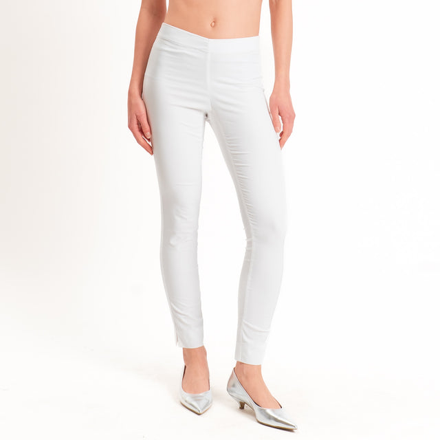 Tensione in-Pantalone slim lungezza alla caviglia - bianco