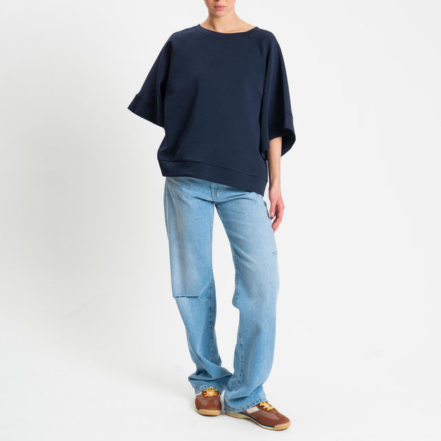 Tensione in-Felpa light tessuto elasticizzato - blu