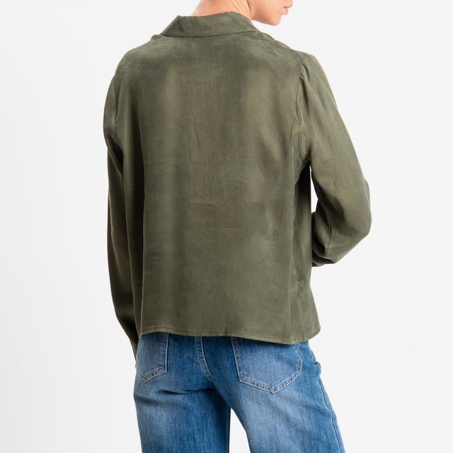 Tensione in-Camicia CLELIA Cupro Manopesca - militare