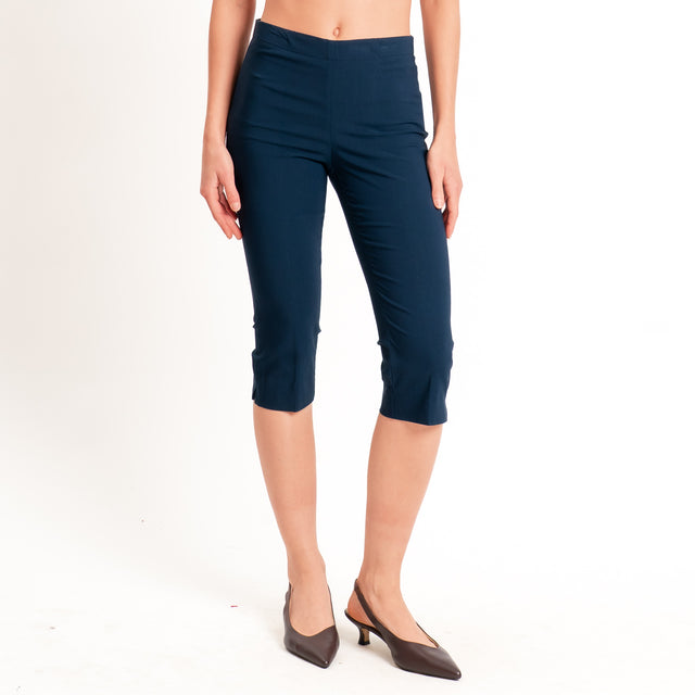 Tensione in-Pantalone capri elastico in vita - blu