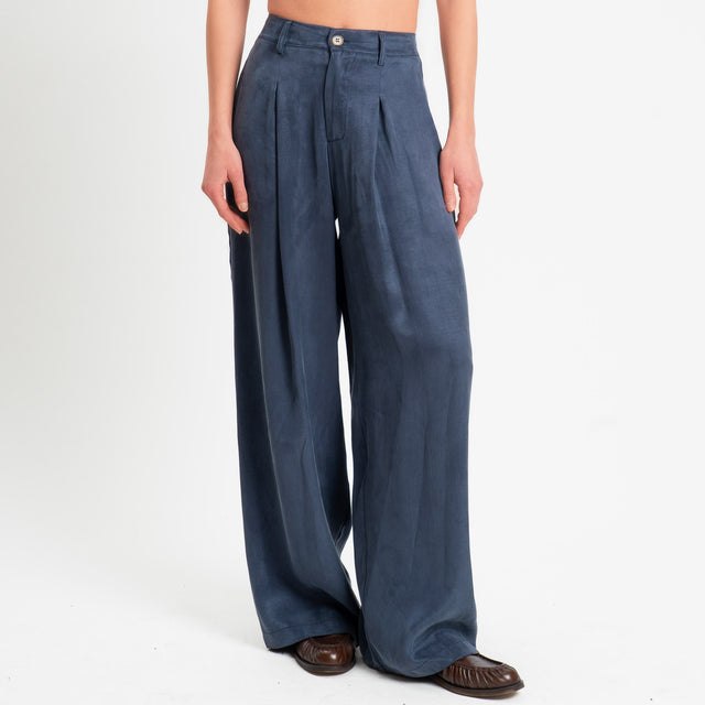 Tensione in-Pantalone CHIARA Cupro Manopesca - blu