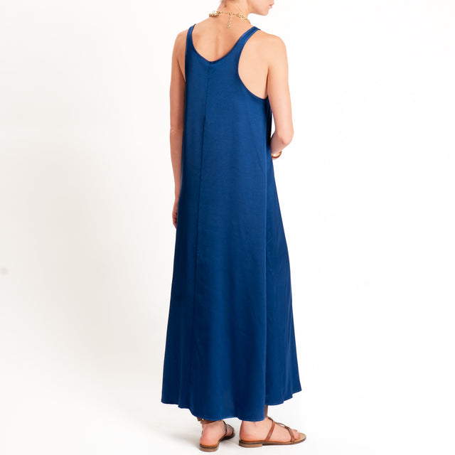 Tensione in-Abito vogatore in satin - indaco