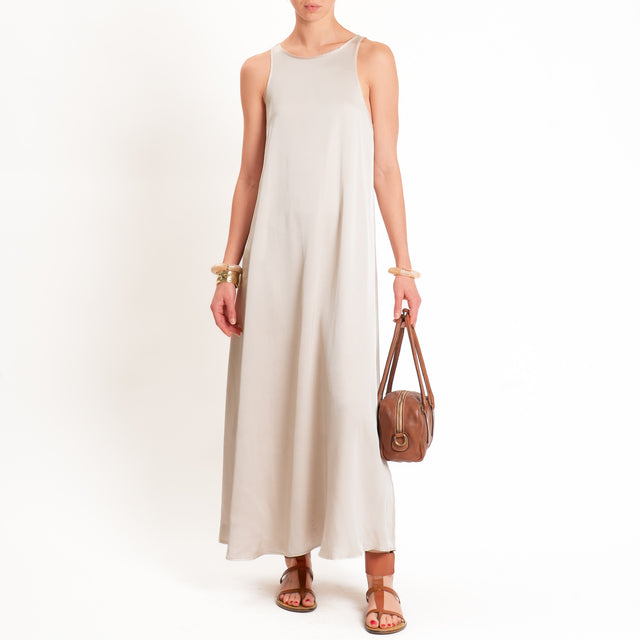 Tensione in-Abito vogatore in satin - avena