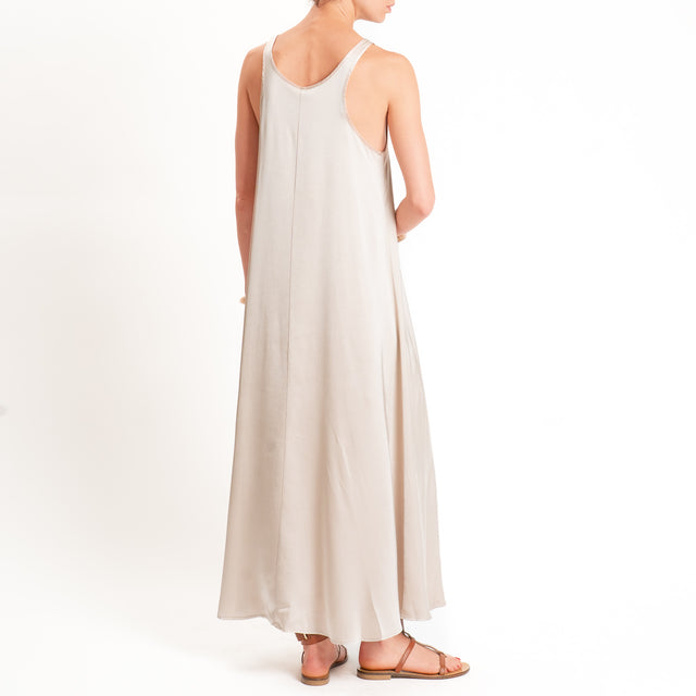 Tensione in-Abito vogatore in satin - avena