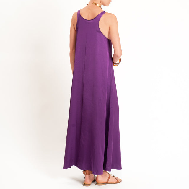 Tensione in-Abito vogatore in satin - melanzana