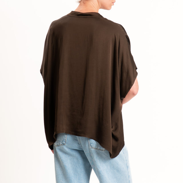 Tensione in-Camicia satin manica scesa - caffe'
