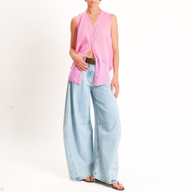 Tensione in-Camicia mussola smanicata - bubble