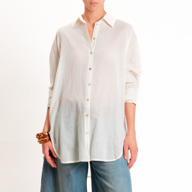Tensione in-Camicia over mussola spacchi laterali - burro