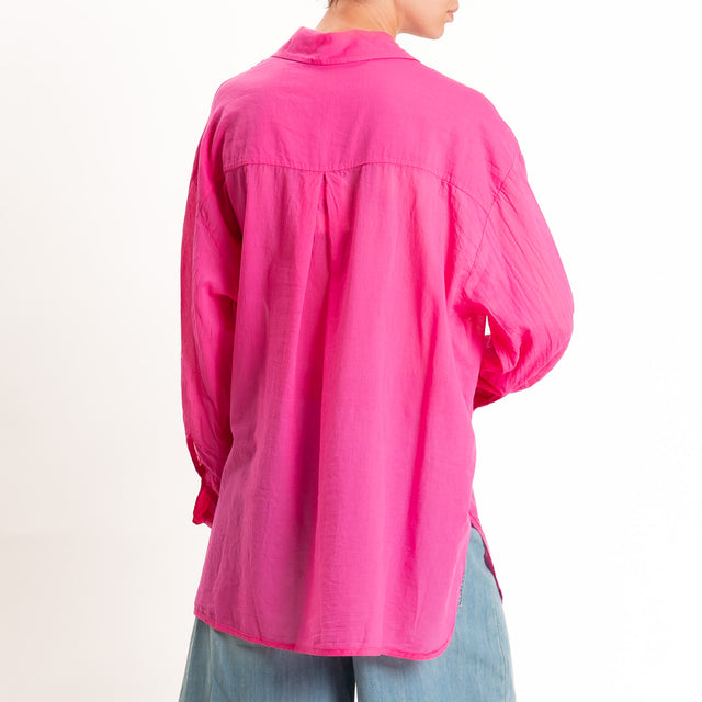 Tensione in-Camicia over mussola spacchi laterali - bouganville