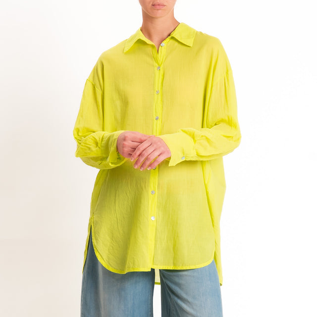 Tensione in-Camicia over mussola spacchi laterali - lime