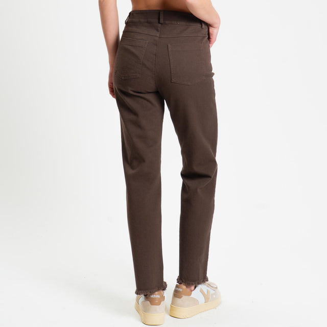 Tensione in-Pantalone sfrangiato slim straight - caffe'