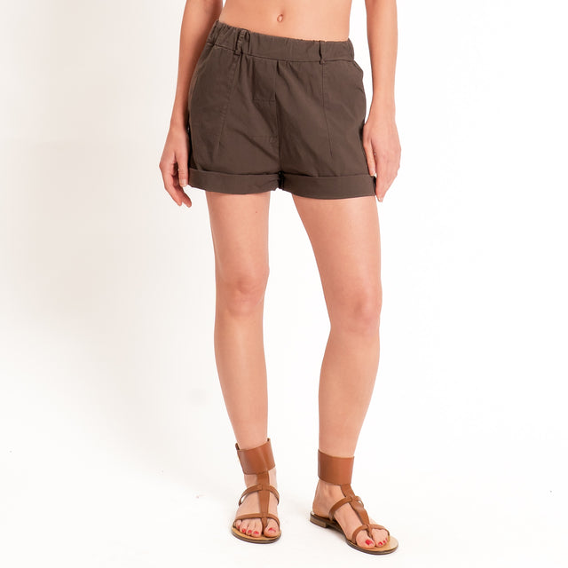 Tensione in-Shorts cotone super light elasticizzato - caffe'
