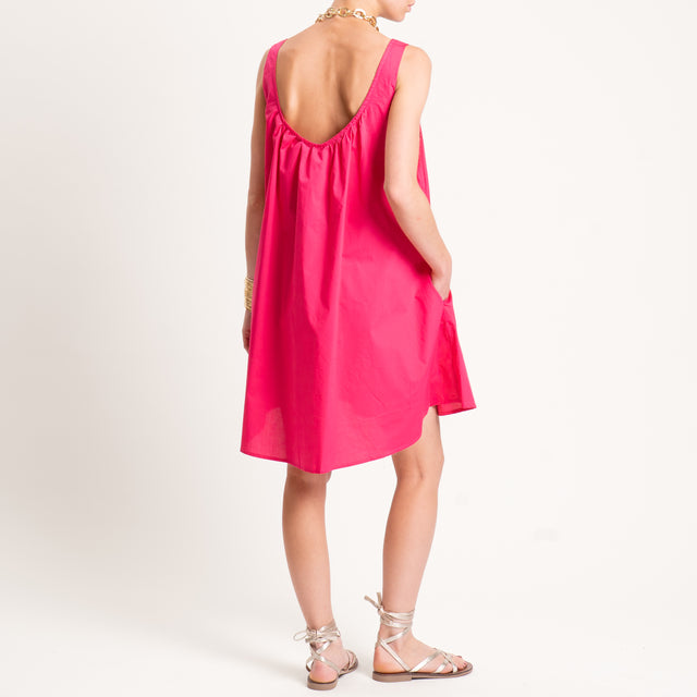 Tensione in-Abito tela parachute con tasche - fucsia