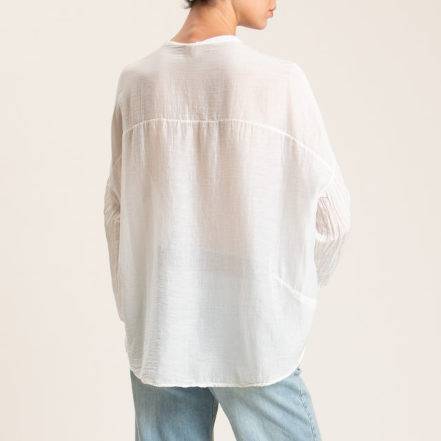 Tensione in-Camicia mussola misto seta - latte