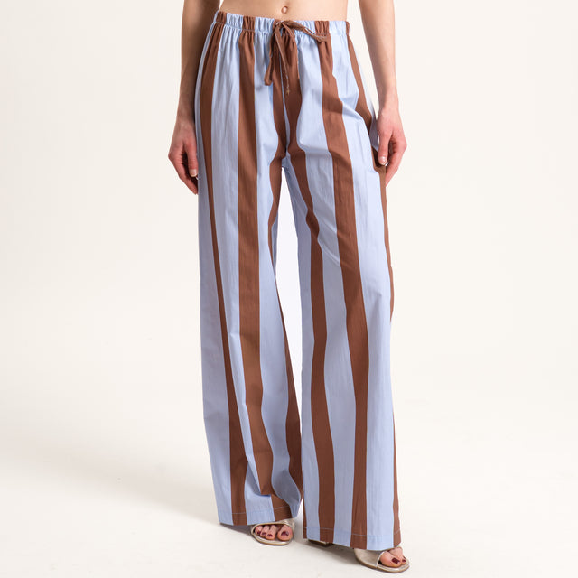Tensione in-Completo giacca e pantalone a righe - cielo/cuoio