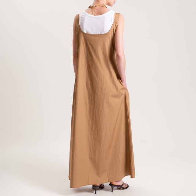 Tensione in-Abito tela parachute con top - cognac