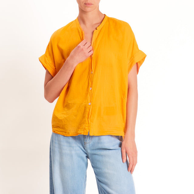 Tensione in-Camicia in mussola manica scesa - mandarino