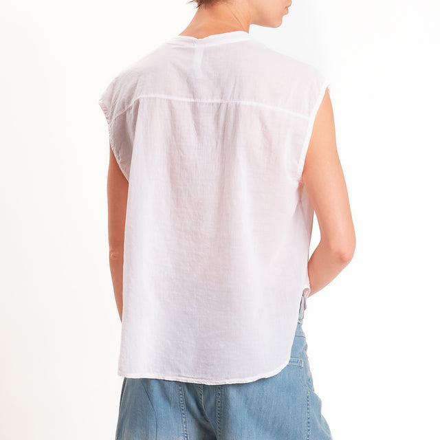 Tensione in-Camicia mussola smanicata - rosa