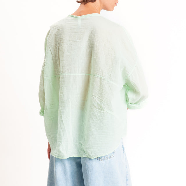 Tensione in-Camicia in mussola - acqua