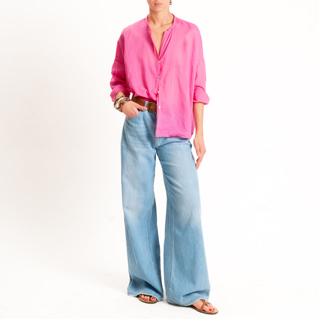 Tensione in-Camicia in mussola - fucsia