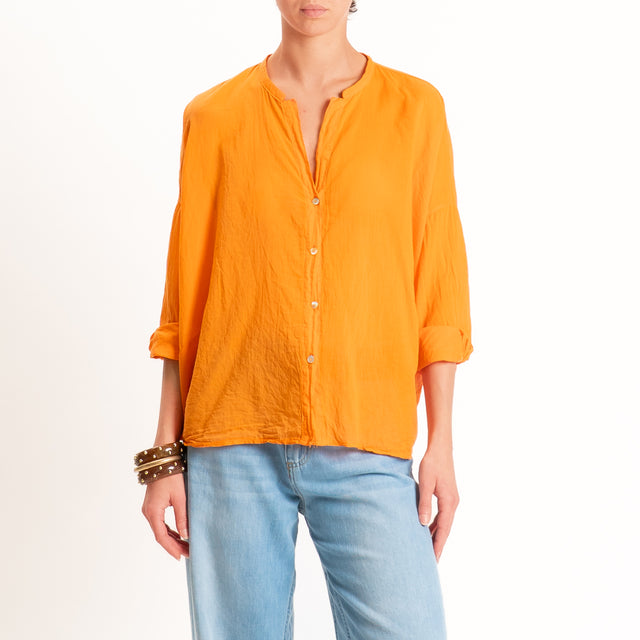 Tensione in-Camicia in mussola - arancio