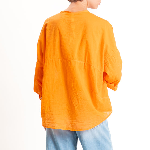 Tensione in-Camicia in mussola - arancio