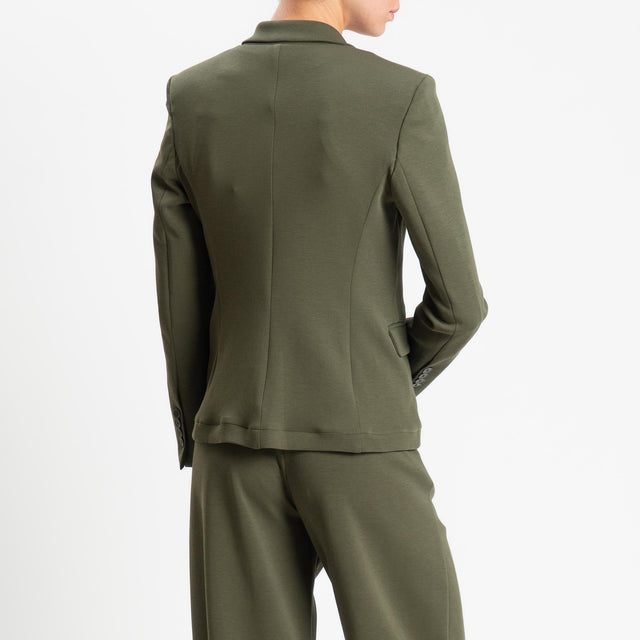 Tensione in-Giacca due bottoni felpa light tessuto elasticizzato - militare